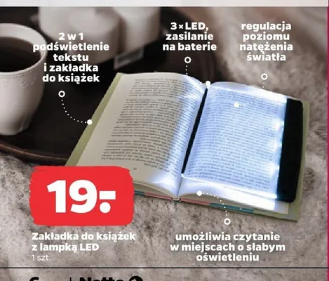 Zakładka do książek z lampką LED promocja w Netto