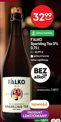 Napój FALKO Sparkling Tea 0% 0,75l promocja w Żabka