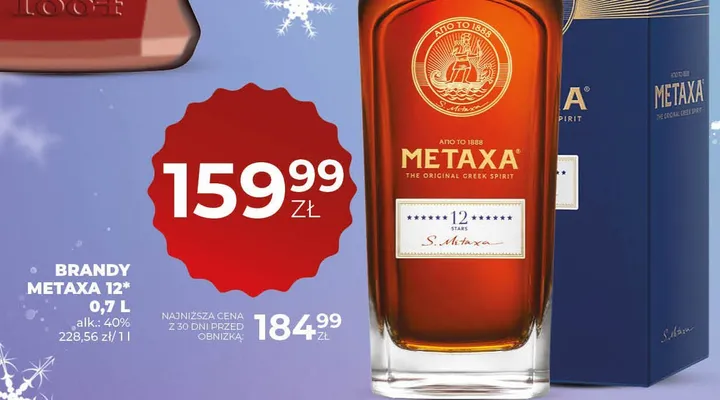 Brandy Metaxa 12* 0,7L promocja w Duży Ben