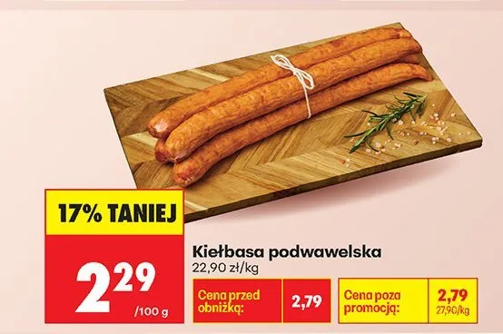 Kiełbasa podwawelska promocja w Biedronka