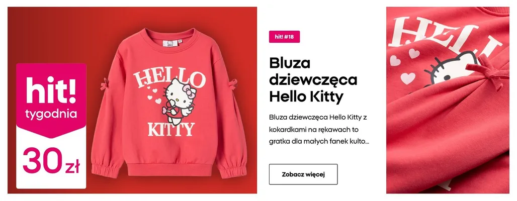Bluza dziewczęca stitch promocja w Pepco