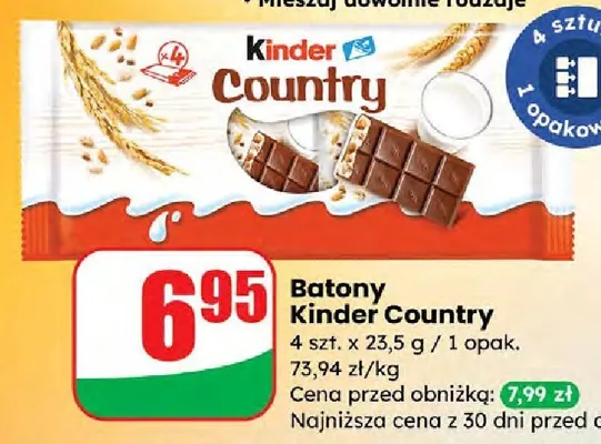 Batony Kinder Country promocja w Dino