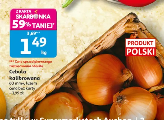 Cebula kalibrowana luzem Auchan promocja