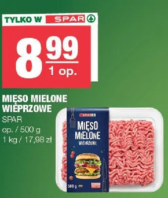 Mięso mielone wieprzowe SPAR promocja w SPAR