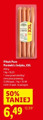 Parówki z indyka, XXL promocja w Lidl