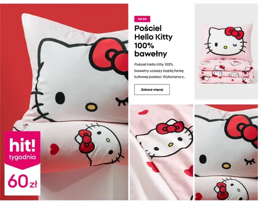 Pościel 100% bawełny Hello Kitty promocja