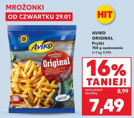 Frytki Original Aviko promocja w Kaufland