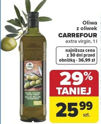 Oliwa z oliwek extra virgin Carrefour promocja w Carrefour Market