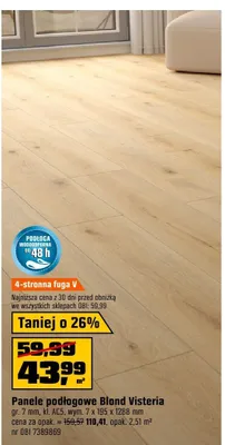 Panele podłogowe Blond Visteria promocja w OBI