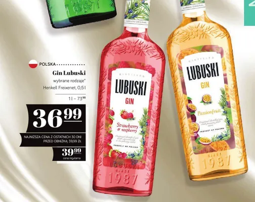 Gin Passionfruit 0,5l Lubuski promocja w POLOmarket