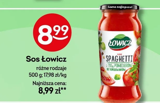 Sos Łowicz różne rodzaje promocja w Żabka