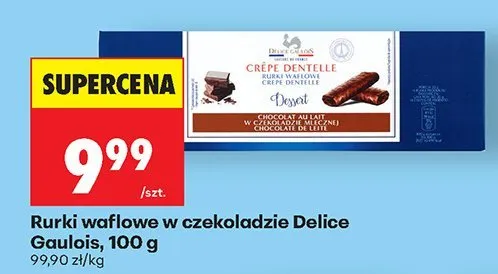 Rurki waflowe w czekoladzie  promocja w Biedronka