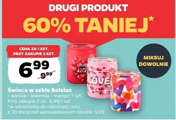 Świeca w szkle Bolsius wanilia, lawenda, mango promocja w Netto