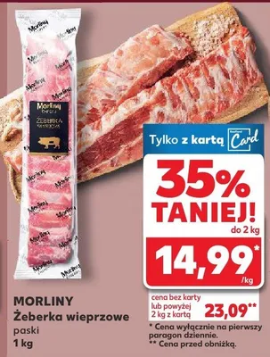 Żeberka wieprzowe paski Auchan promocja w Kaufland