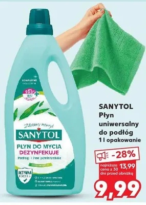 Płyn uniwersalny do podłóg Sanytol promocja w Kaufland