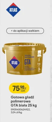 Gotowa gładź polimerowa GTA biała 25 kg promocja w Castorama