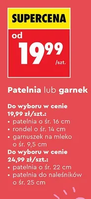Patelnia 16 cm promocja w Biedronka