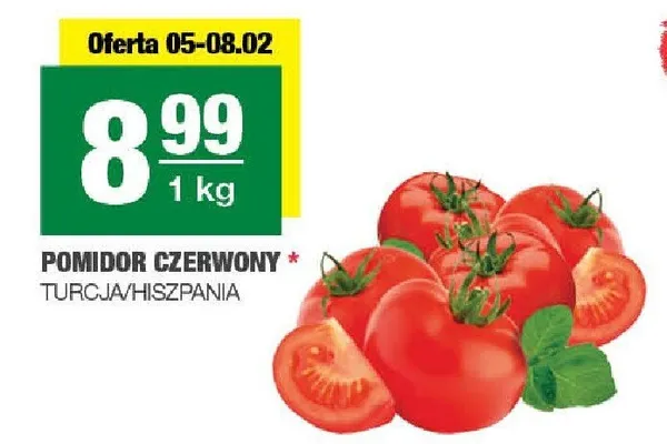 Pomidor czerwony Turcja/Hiszpania promocja w SPAR
