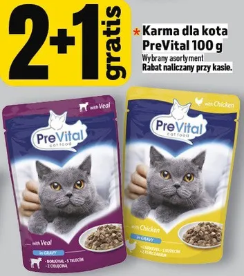 Karma dla kota PreVital 100g promocja w TOPAZ