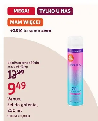 Żel do golenia, 250 ml promocja w Rossmann