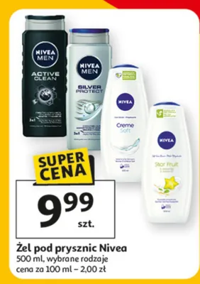 Żel pod prysznic Nivea 500 ml, wybrane rodzaje promocja w Auchan