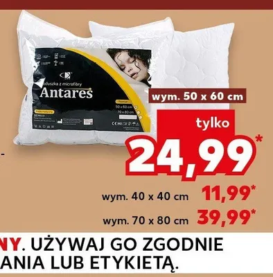 Poduszka z mikrofibry 50x60 cm Antares promocja w Kaufland