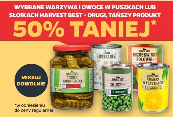 Warzywa i owoce w puszkach lub słoikach  promocja w Netto