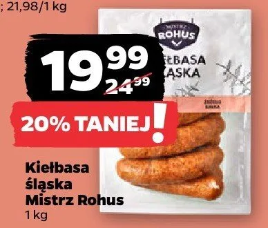 Kielbasa śląska Mistrz Rohus promocja w Netto