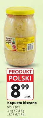Kapusta kiszona słoik pet Intermarche promocja w Intermarche