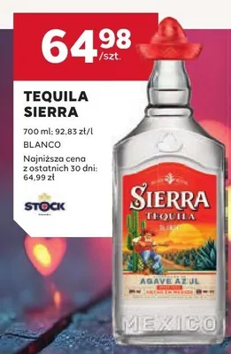 Tequila Sierra Blanco promocja w Stokrotka