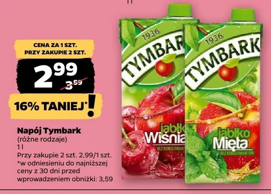 Napój, różne rodzaje promocja w Netto