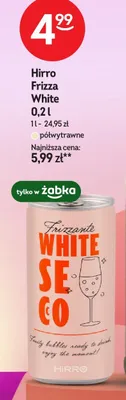 Cydr Hirro Frizza White półwytrawne 0,2l promocja w Żabka