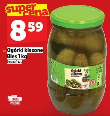 Ogórki kiszone Bies promocja w TOPAZ