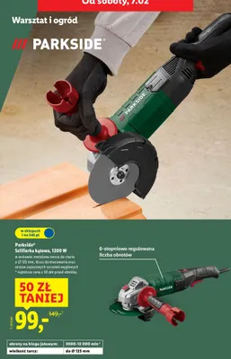 Szlifierka kątowa, 1200 W promocja w Lidl