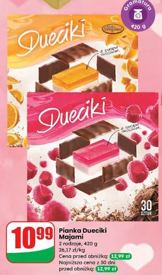 Pianka Dueciki malinowa promocja w Dino