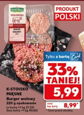 Burger wołowy promocja w Kaufland