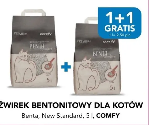 Żwirek bentonitowy dla kotów Benta, New Standard, 5 l promocja w Aquael zoo