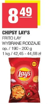 Chipsy LAY'S FRITO LAY promocja w SPAR