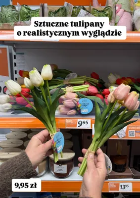 Sztuczne, realistyczne tulipany promocja w Action
