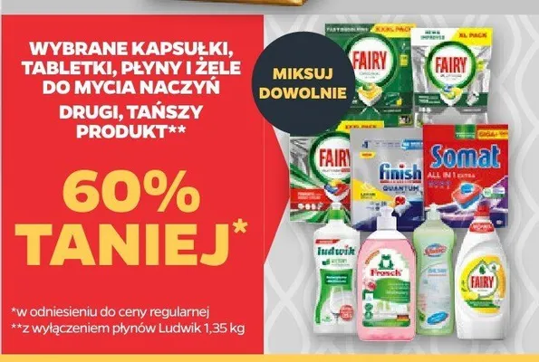 Wybrane kapsułki, tabletki, płyny i żele do mycia naczyń DRUGI -60% promocja w Netto