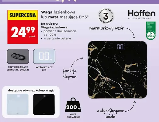 Waga łazienkowa Hoffen promocja w Biedronka