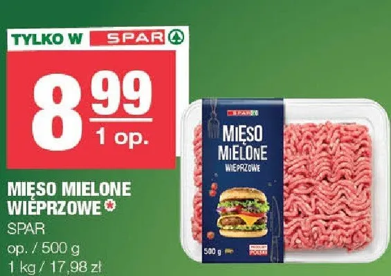 Mięso mielone wieprzowe Spar promocja w SPAR