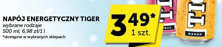 Napój energetyczny Tiger wybrane rodzaje promocja w ABC