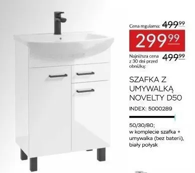 Szafka z umywalką NOVELTY D50 Abra Meble promocja w Abra Meble