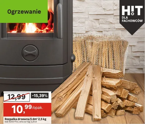 Rozpałka drzewna 5 dm³ 2,5 kg promocja w Leroy Merlin