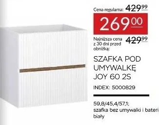 Szafka pod umywalkę JOY 60 2S Abra Meble promocja w Abra Meble
