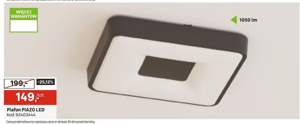 Plafon PIAZO LED promocja w Leroy Merlin