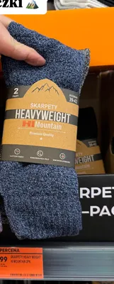 Skarpety niebieskie Heavyweight promocja w Biedronka