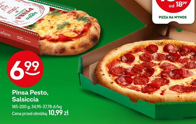Pizza Pinsa Salsiccia promocja w Żabka