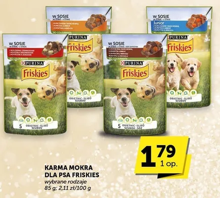 Karma mokra dla psa Friskies wybrane rodzaje promocja w Euro Sklep